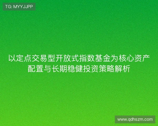以定点交易型开放式指数基金为核心资产配置与长期稳健投资策略解析
